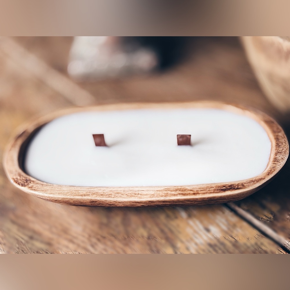 Candle Soy  Reusable Wooden Dough Bowl - Picture 4 of 10